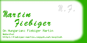 martin fiebiger business card